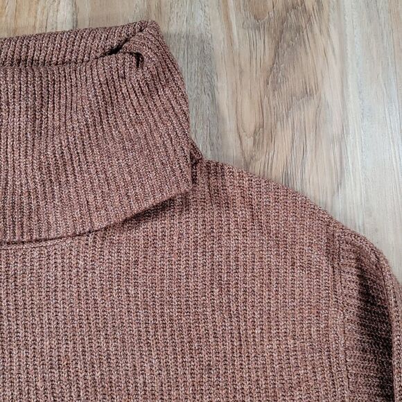🔹️Anthropologie Yes Lola Rust Colored Cowl Neck Sweater Small - Picture 4 of 10